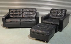 Vintage de Sede DS 3A "New Yorker" Two-Seat Reclining Sofa Set, 1970s