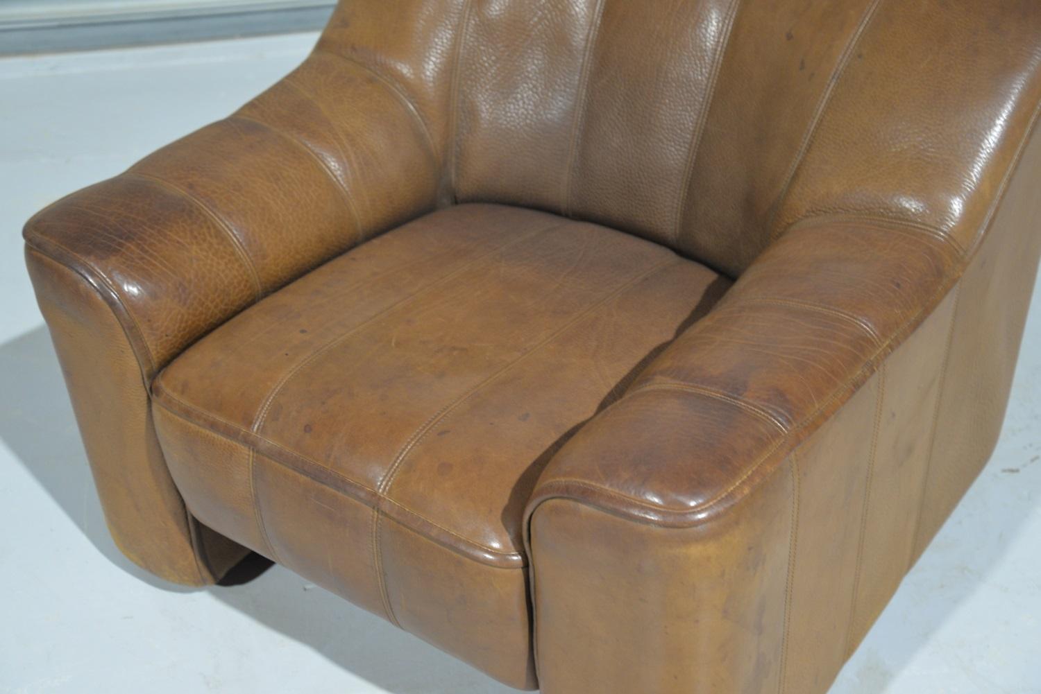 Vintage De Sede DS 44 Armchair with Ottoman, Switzerland 1970s im Angebot 7