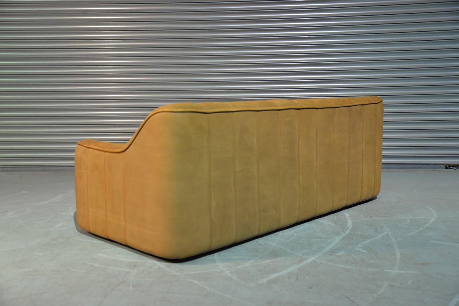Leather Vintage De Sede DS 44 Three-Seat Sofa and Daybed, 1970s
