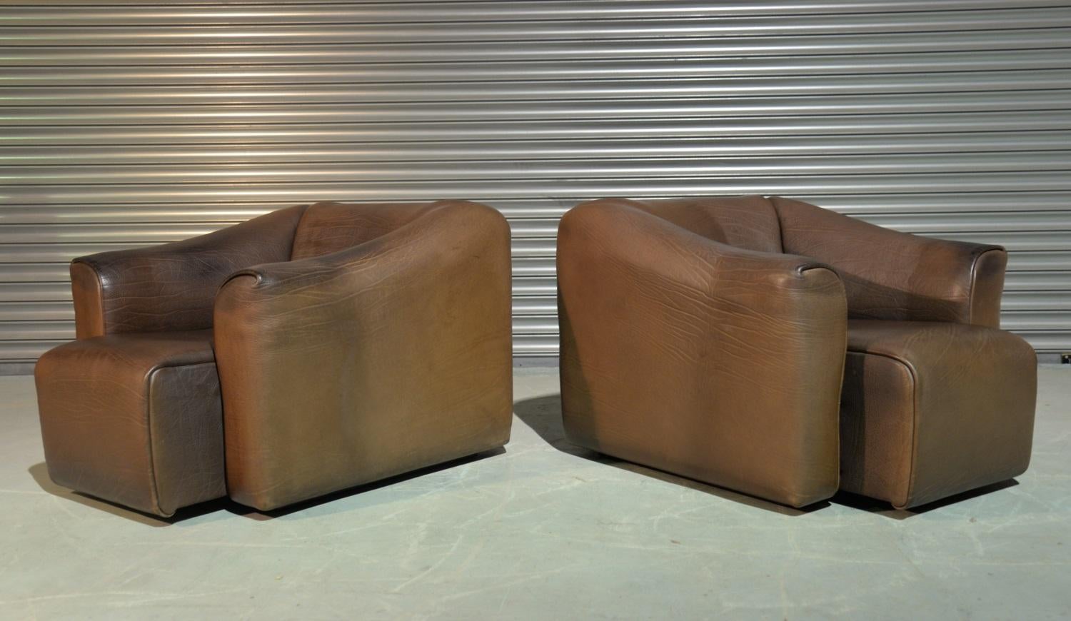 Vintage De Sede DS 47 Neck Leather Armchairs, Switzerland, 1970s 5