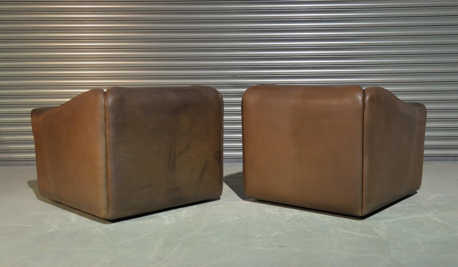 Vintage De Sede DS 47 Neck Leather Armchairs, Switzerland, 1970s 6
