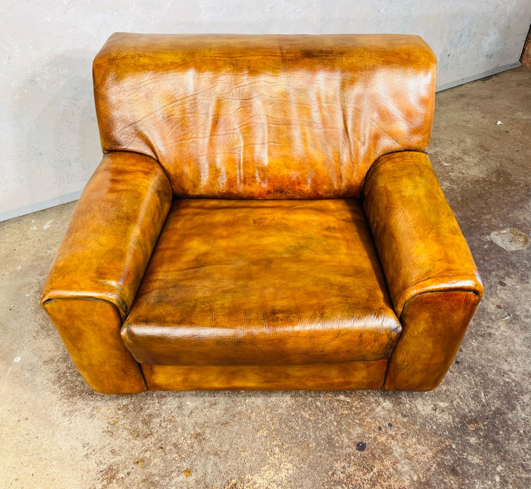 Vintage De Sede Ds 47 Bull Neck Leather Lounge Chair Colour Sand #569 For Sale 10