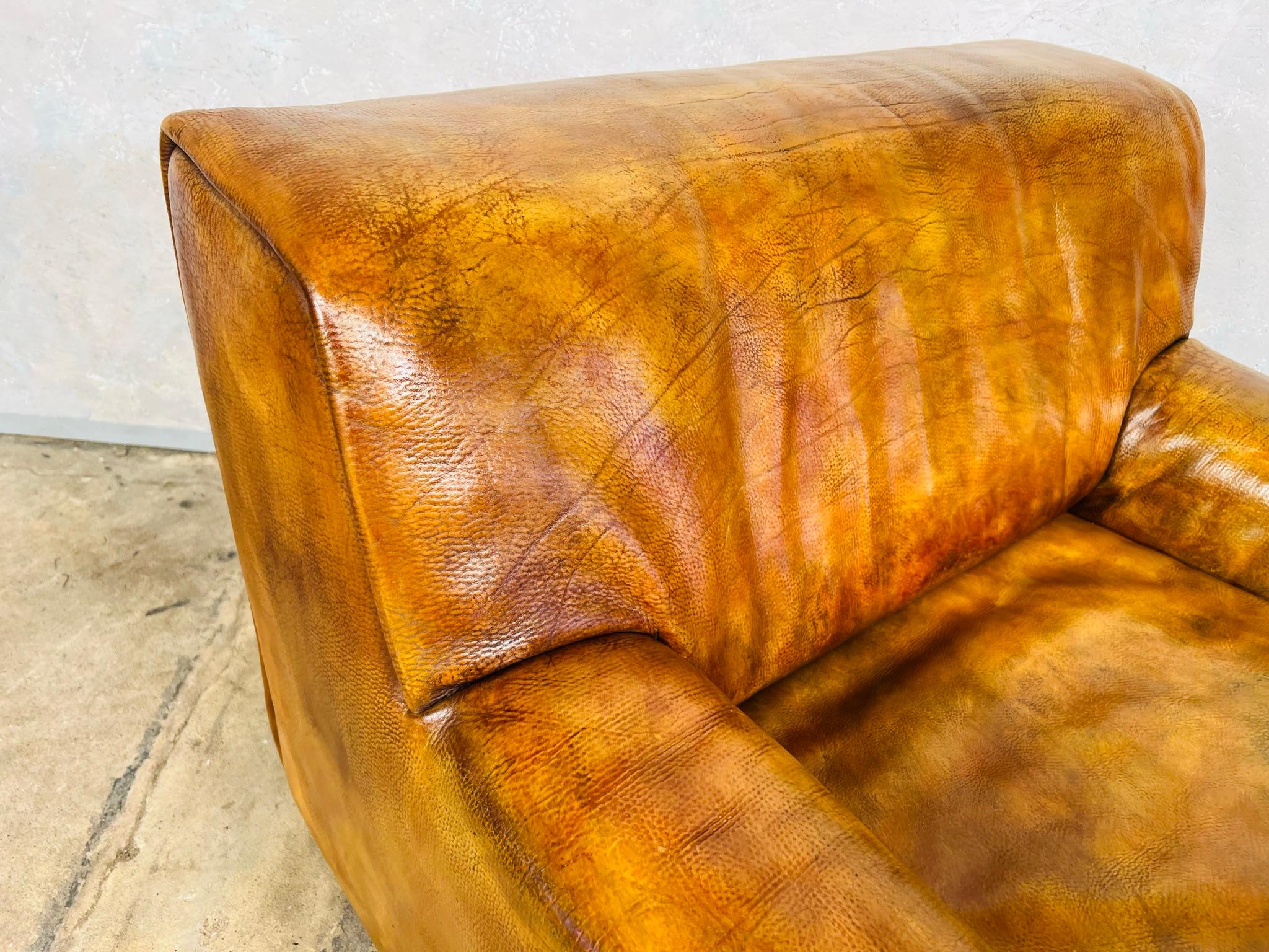 Vintage De Sede Ds 47 Bull Neck Leather Lounge Chair Colour Sand #569 For Sale 2