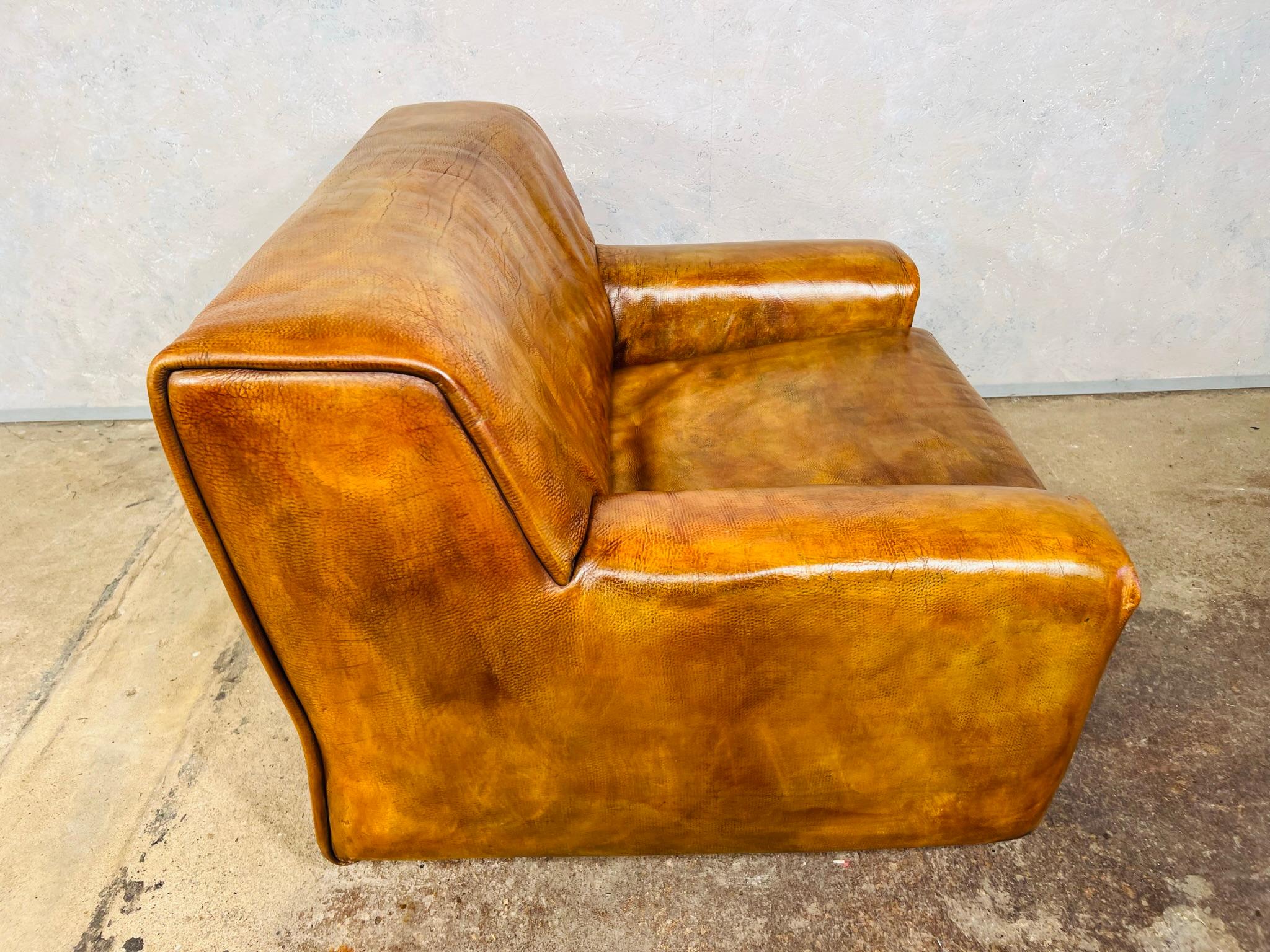 Vintage De Sede Ds 47 Bull Neck Leather Lounge Chair Colour Sand #569 For Sale 4