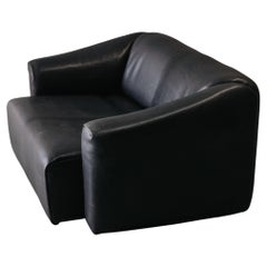 Used De Sede DS-47 Sofa In Black Leather, From Switzerland, Circa 1970