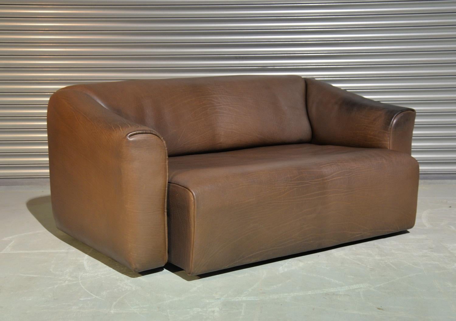 Mid-Century Modern Vintage De Sede DS 47 Leather Sofa, Switzerland, 1970s For Sale
