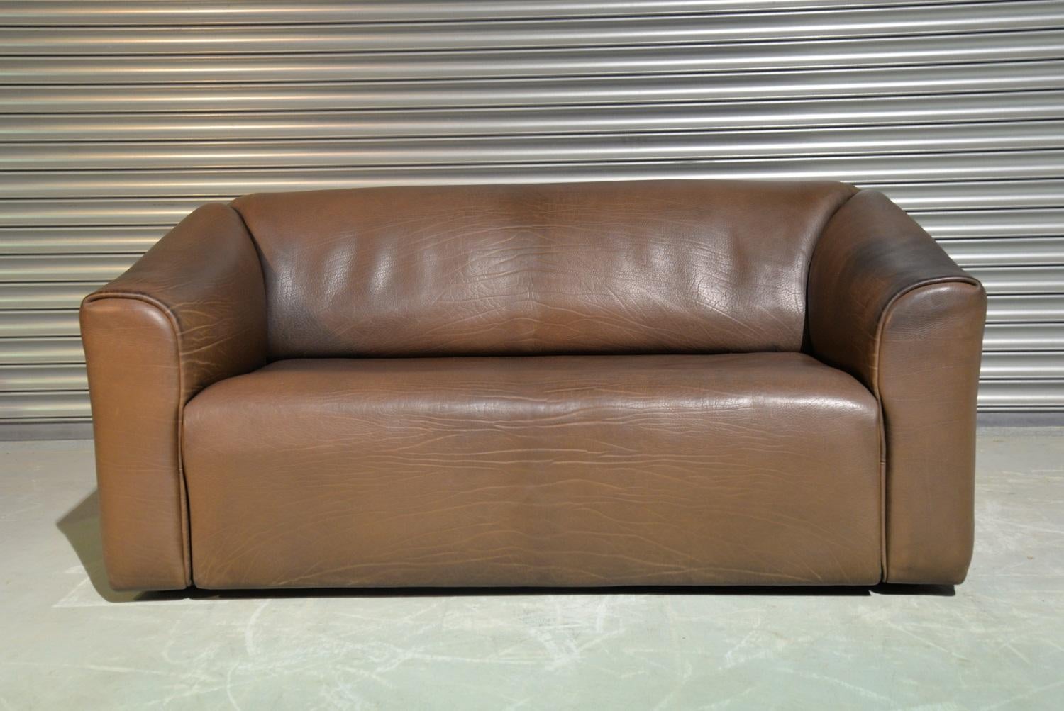 Vintage De Sede DS 47 Leather Sofa, Switzerland, 1970s In Good Condition For Sale In Fen Drayton, Cambridgeshire