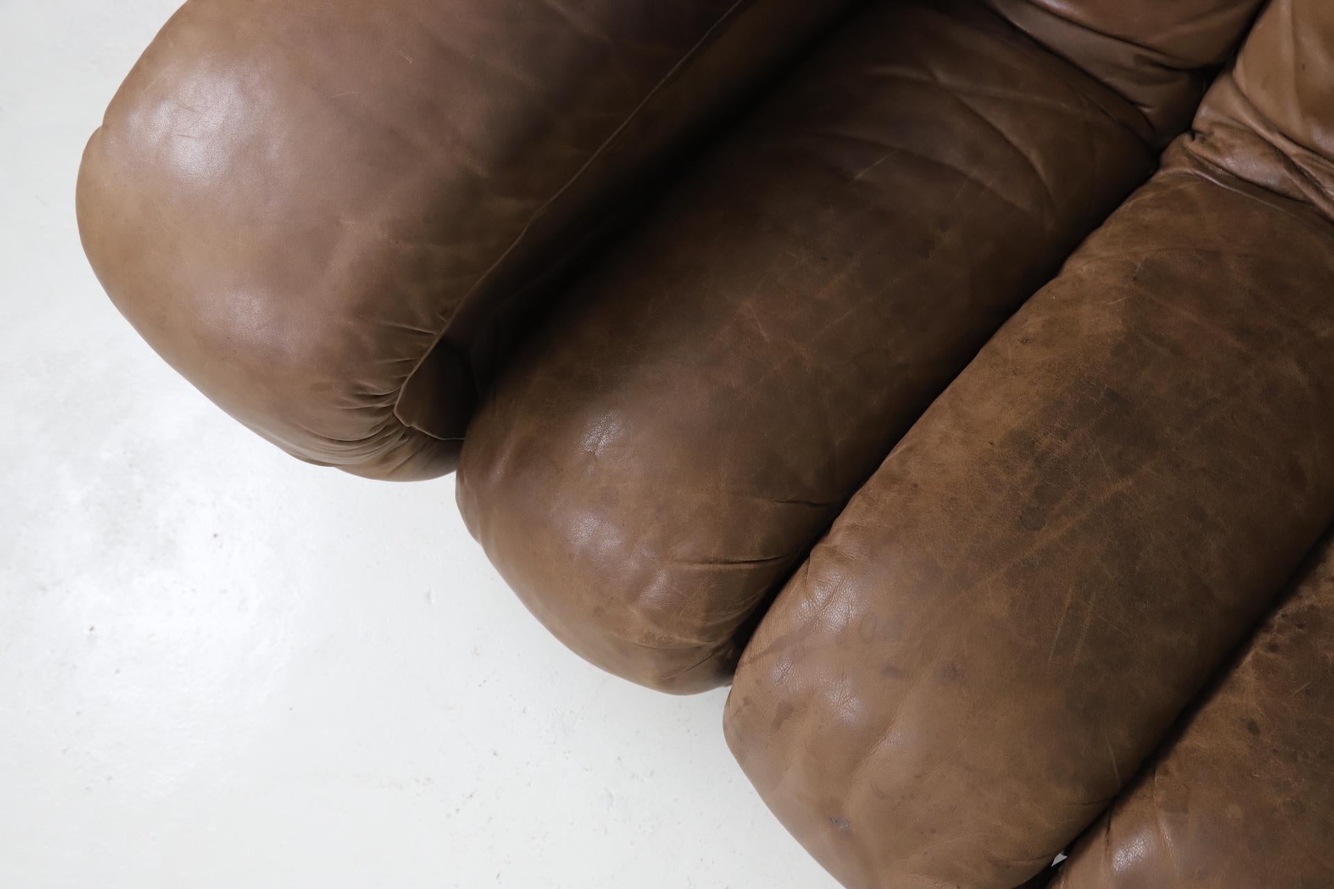 Vintage De Sede Ds-600 'Snake' Sectional Sofa in Full Leather, 1980s 11