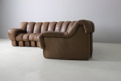 Vintage De Sede Ds-600 'Snake' Sectional Sofa in Full Leather, 1980s