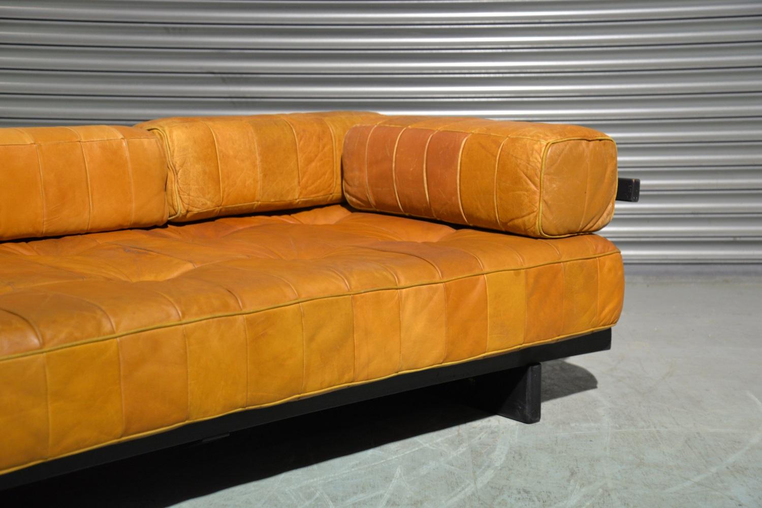 Vintage De Sede Ds 80 Patchwork Leather Daybed, Switzerland, 1960s 2