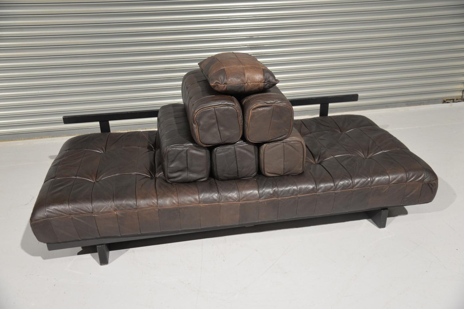 Vintage De Sede DS 80 Patchwork Leather Daybed, Switzerland, 1960s For Sale 10