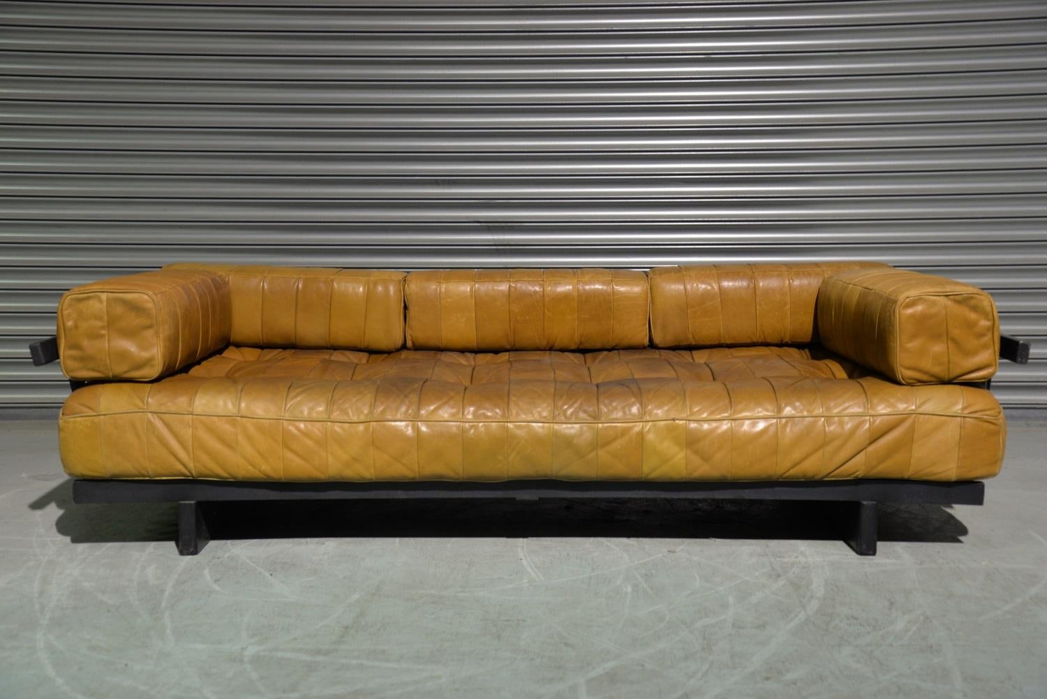 Mid-Century Modern Vintage De Sede DS 80 Patchwork Leather Daybed, Switzerland, 1960s