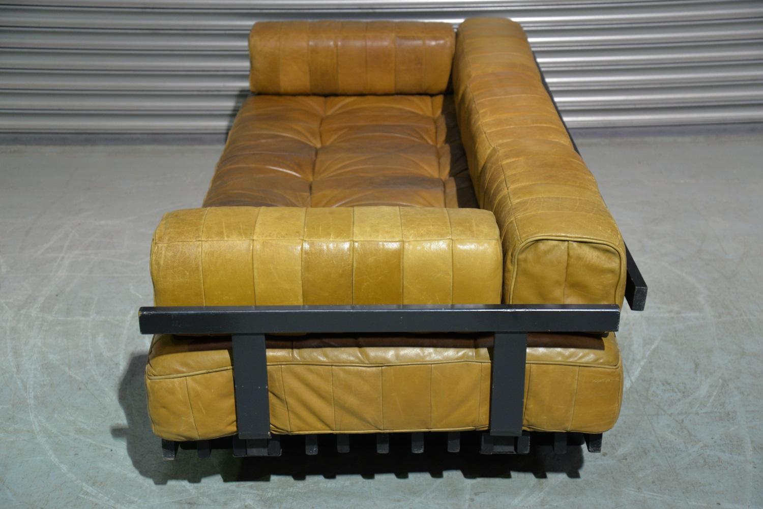 Mid-20th Century Vintage De Sede DS 80 Patchwork Leather Daybed, Switzerland, 1960s
