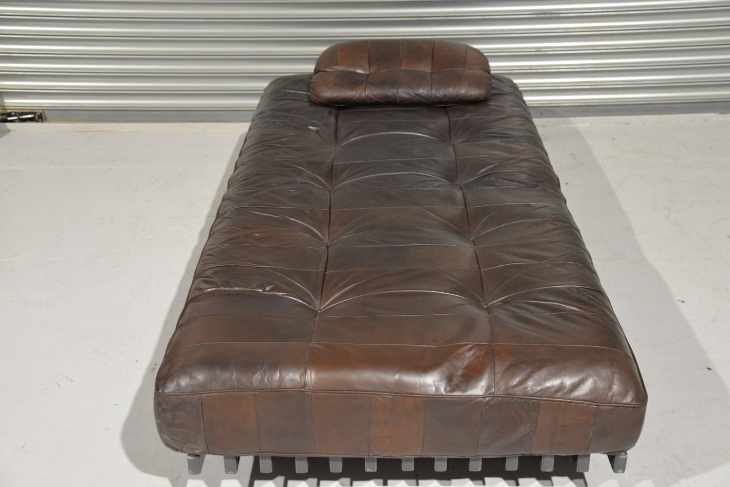 Mid-Century Modern Vintage De Sede DS 80 Patchwork Leather Daybed, Switzerland, 1960s For Sale