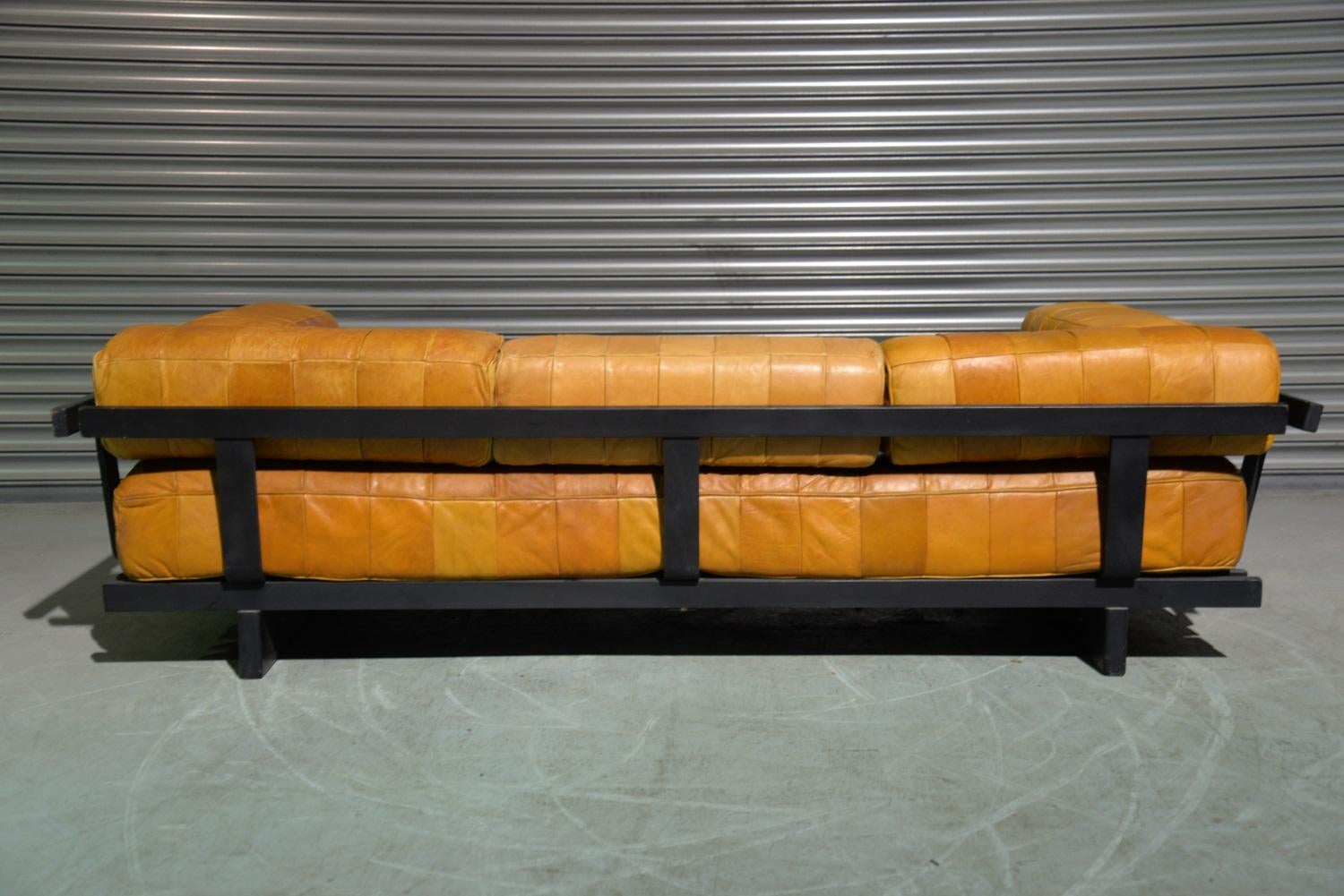 Swiss Vintage De Sede Ds 80 Patchwork Leather Daybed, Switzerland, 1960s