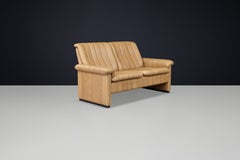 Vintage De Sede DS-83 Two-Seat Sofa in Original Tan Leather, 1970s