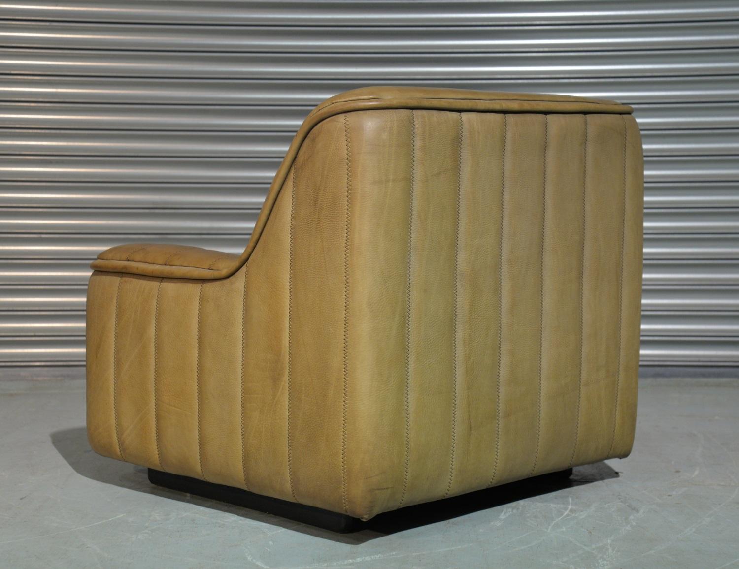 Swiss Vintage De Sede DS 84 Neck Leather Armchair, Switzerland, 1970s