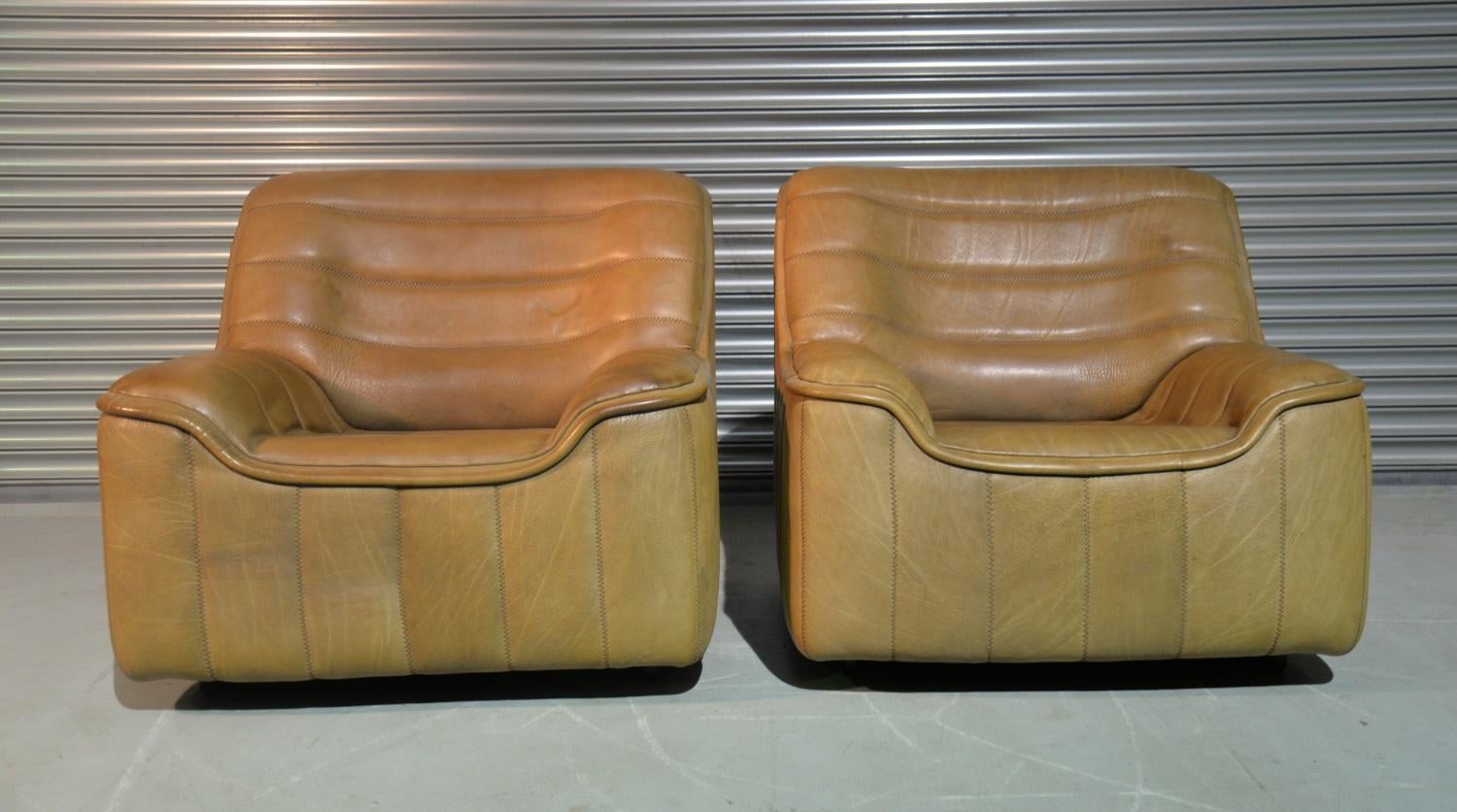 Discounted airfreight for our US and International customers (from 2 weeks door to door)

We are delighted to bring to you a pair of ultra rare vintage De Sede DS 84 armchairs. Hand built in the 1970s by de Sede craftsman in Switzerland, these