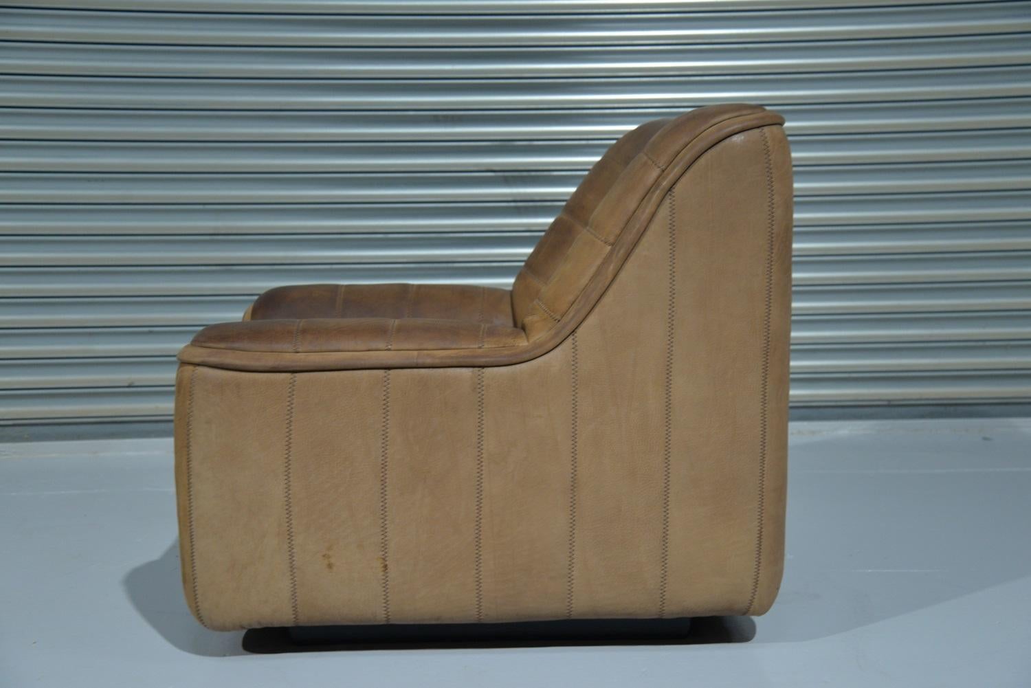 Mid-Century Modern Vintage De Sede DS 84 Neck Leather Armchair, Switzerland, 1970s