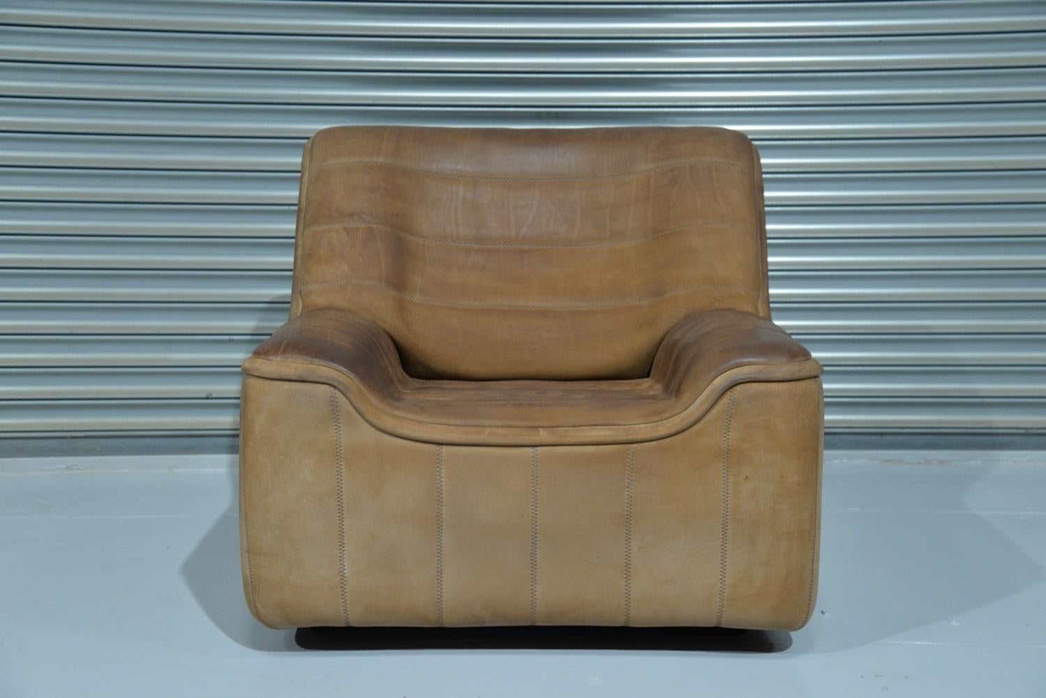 Vintage De Sede DS 84 Neck Leather Armchair, Switzerland, 1970s 1