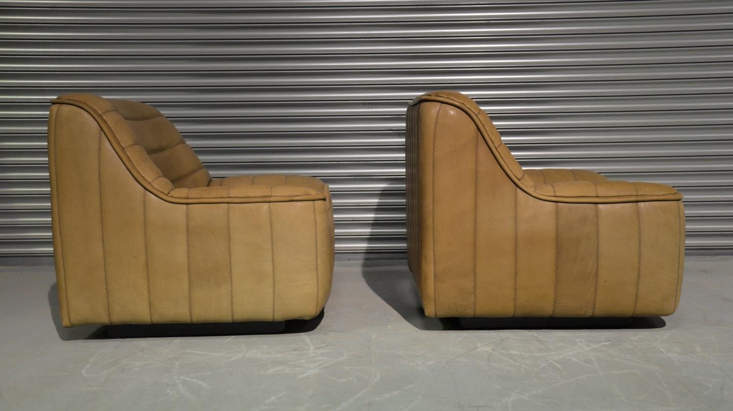 Vintage De Sede DS 84 Neck Leather Armchairs, Switzerland, 1970s 3