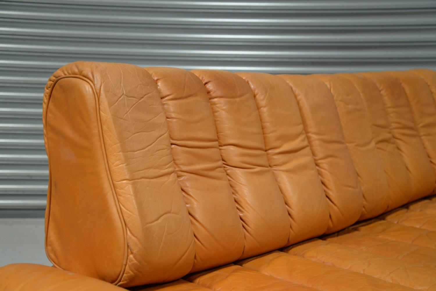 Vintage De Sede DS 85 Leather Daybed and Sofa / Loveseat, Switzerland, 1960s For Sale 2