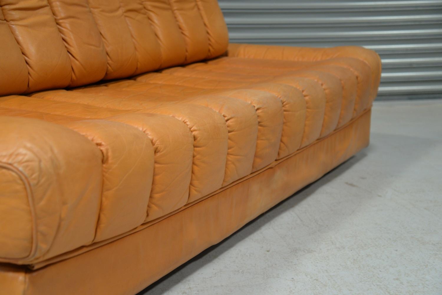 Vintage De Sede DS 85 Leather Daybed and Sofa / Loveseat, Switzerland, 1960s For Sale 3