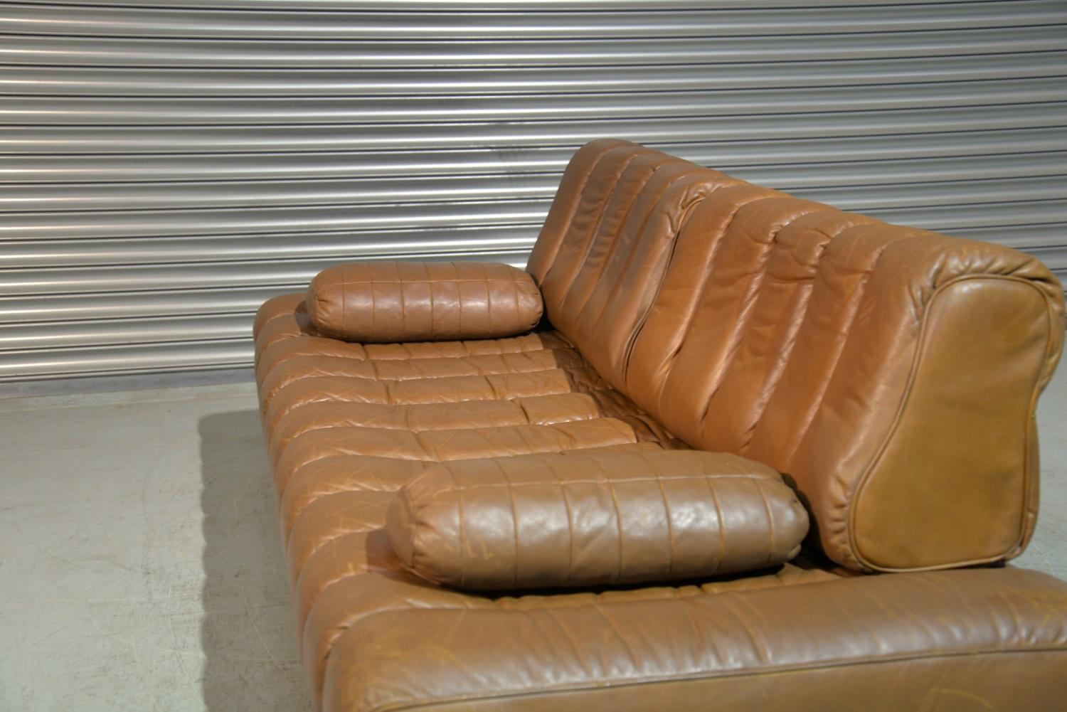 Swiss Vintage De Sede DS 85 Leather Sofa, Daybed and Loveseat, Switzerland, 1960s For Sale