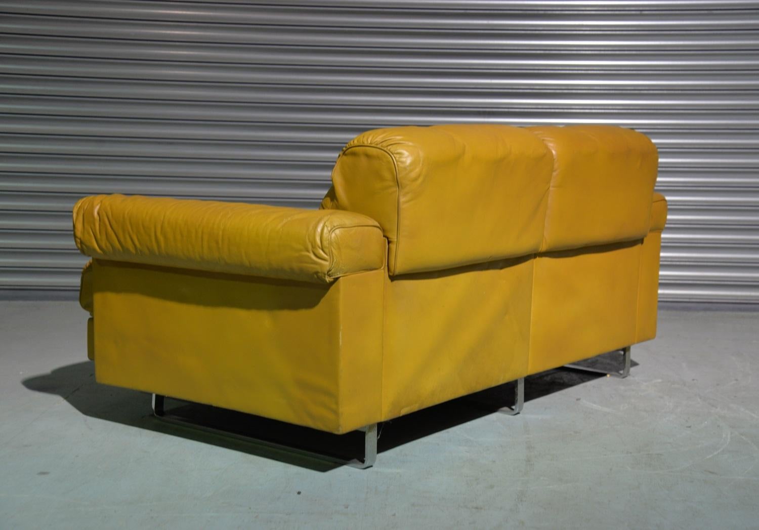 Leather Vintage De Sede DS-P Reclining Sofa by Robert Haussmann, Switzerland 1970s For Sale