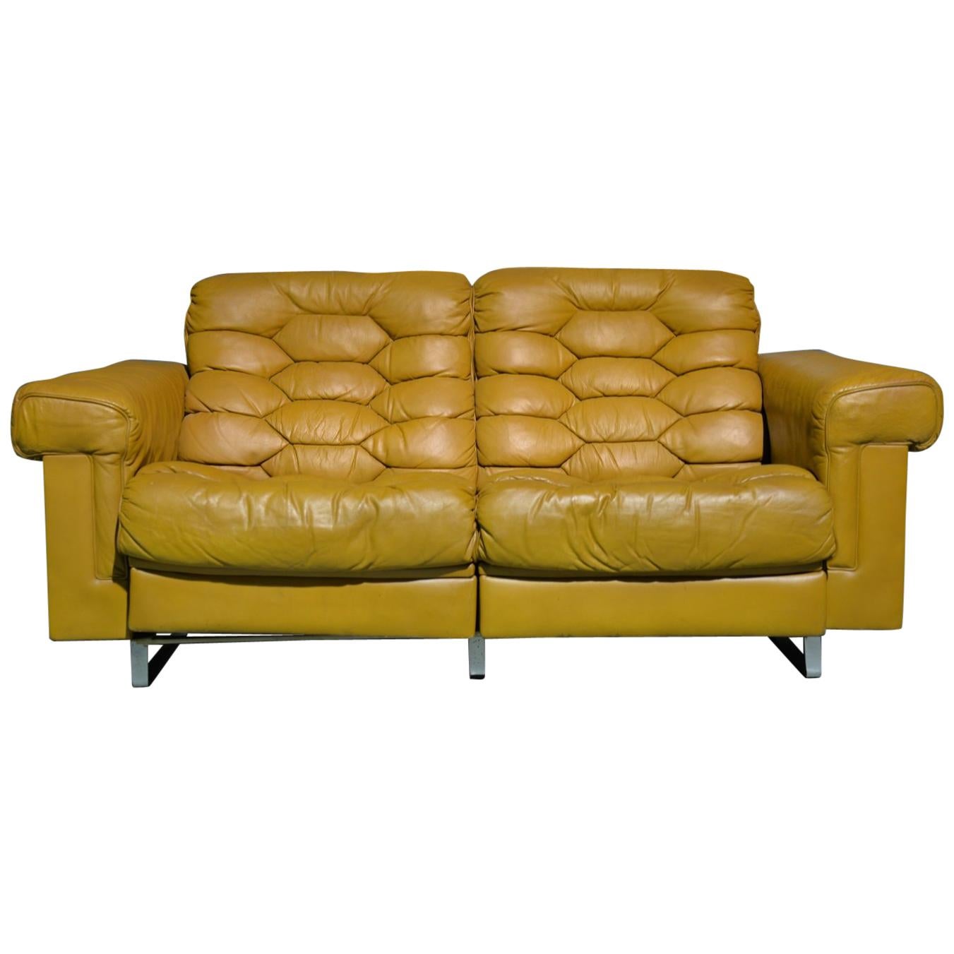 Vintage De Sede DS-P Reclining Sofa by Robert Haussmann, Switzerland 1970s For Sale