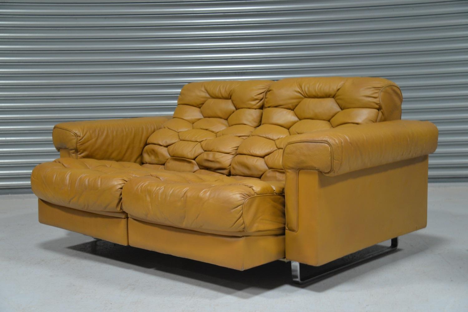 mid century modern reclining sofa