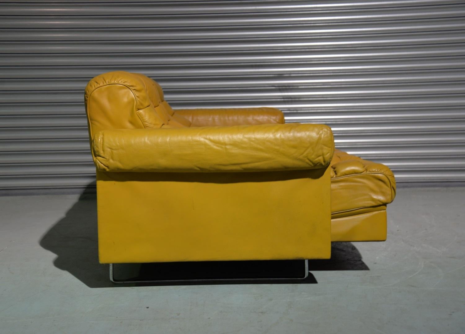 Vintage De Sede DS-P Sofa Set in Cognac Leather by Robert Haussmann, 1970s 3