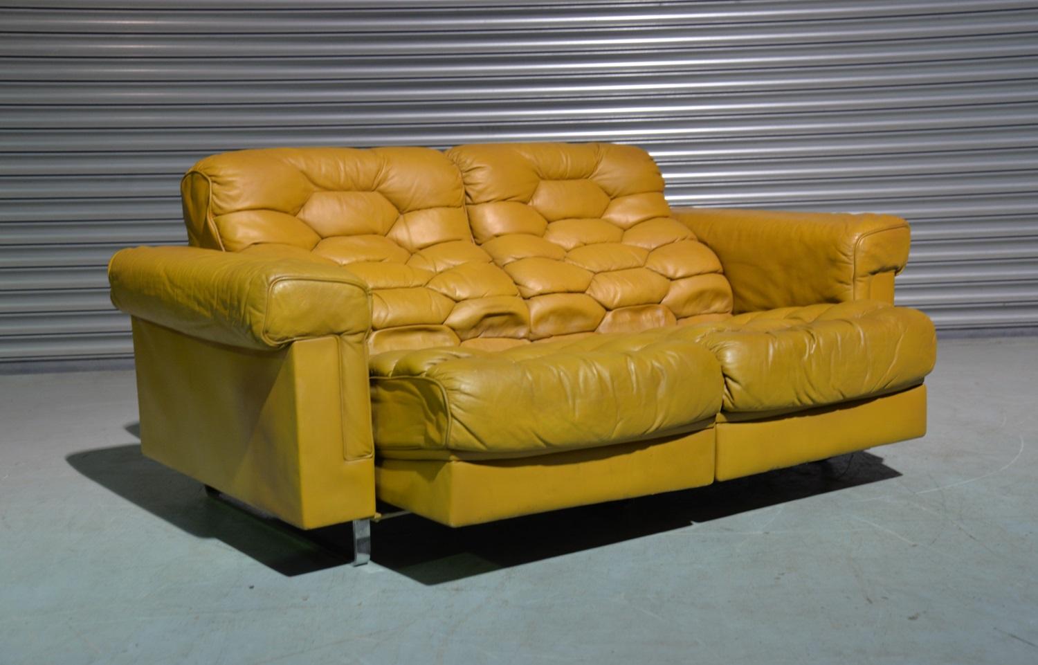 Vintage De Sede DS-P Sofa Set in Cognac Leather by Robert Haussmann, 1970s 5