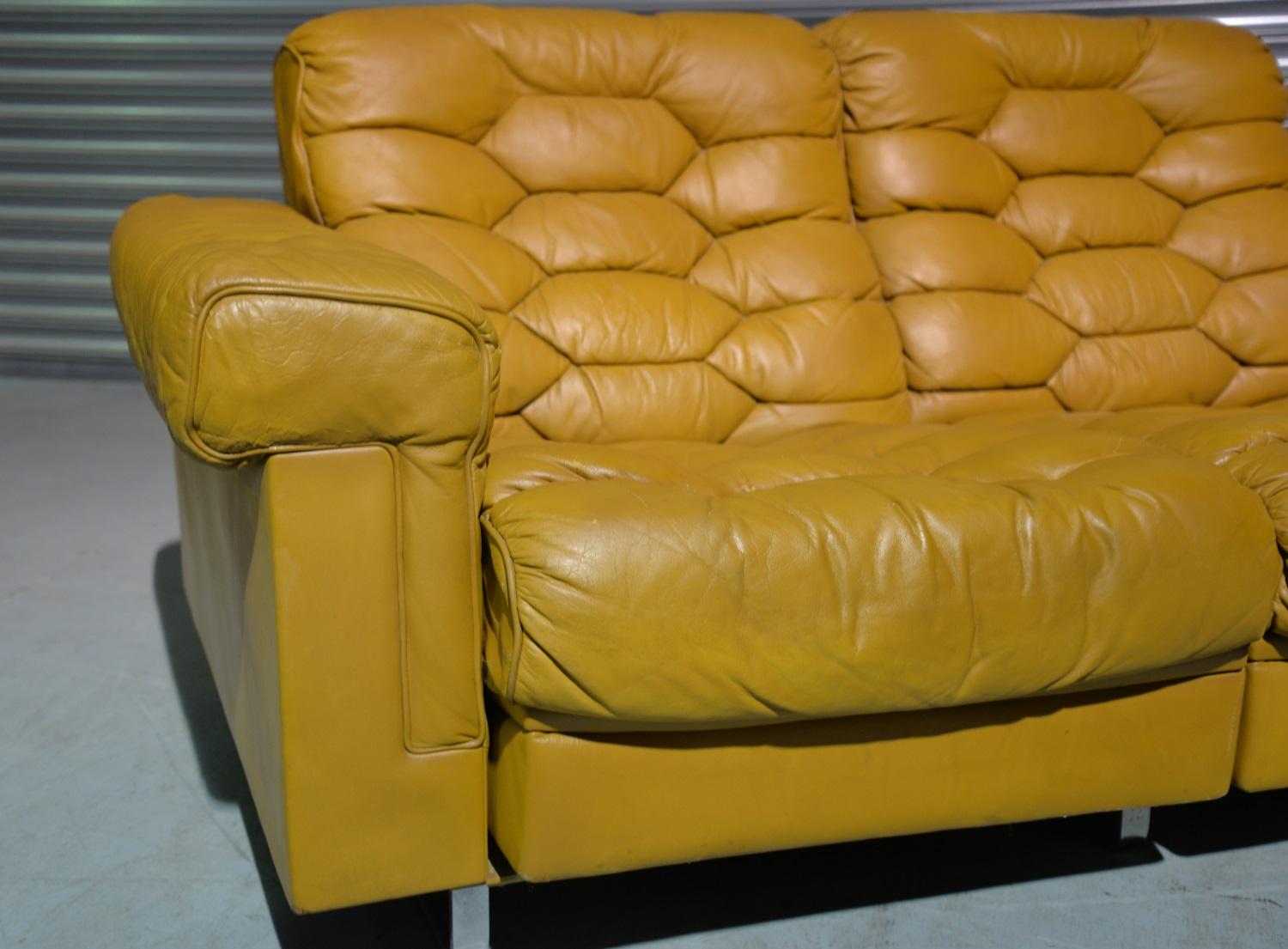 Vintage De Sede DS-P Sofa Set in Cognac Leather by Robert Haussmann, 1970s 6