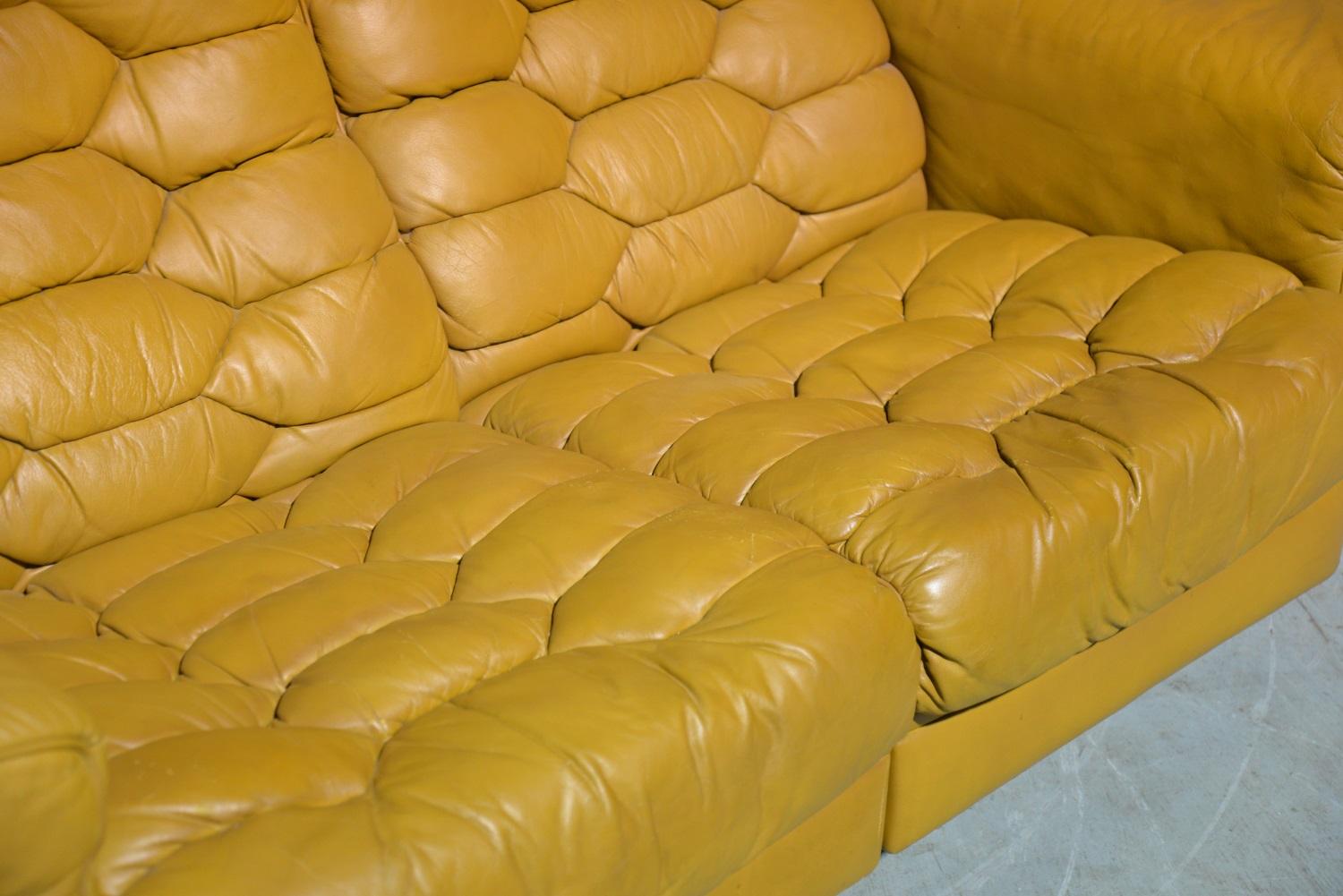 Vintage De Sede DS-P Sofa Set in Cognac Leather by Robert Haussmann, 1970s 7