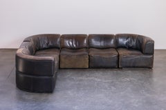 Vintage De Sede DS15 Modular Leather Sofa From Switzerland, Circa 1970