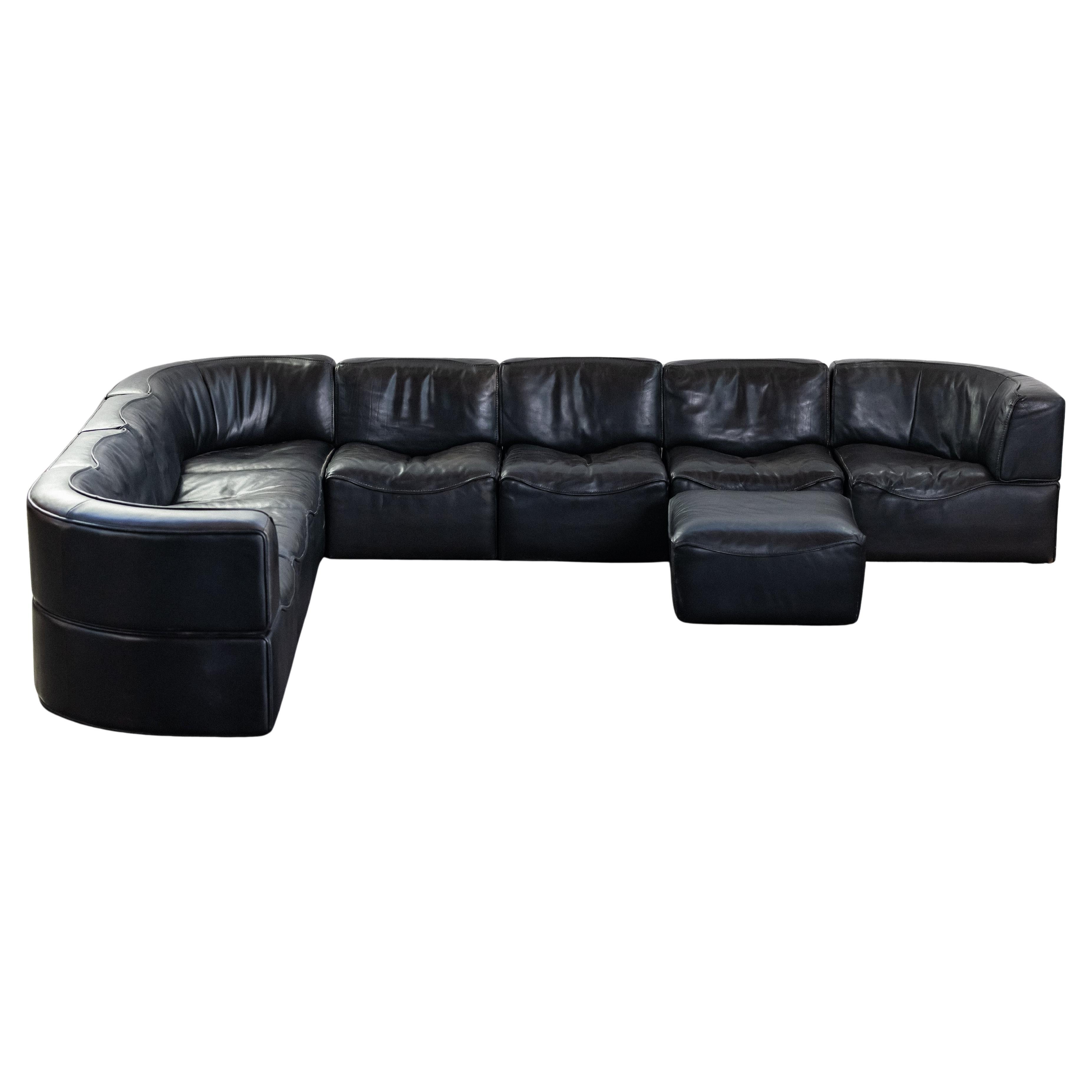Vintage De Sede DS15 Modular Leather Sofa From Switzerland, Circa 1970 For Sale