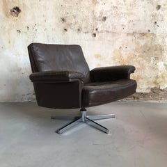 Vintage De Sede DS35 Swivel Lounge Armchair, De Sede, 1960s