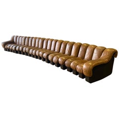 De Sede DS600 21 Stück Leder-Sofa ohne Stop-Fassung