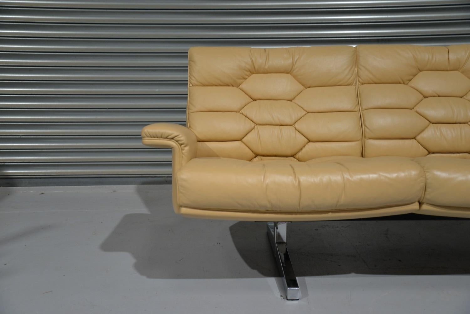 Vintage De Sede Leather DS-P Sofa by Robert Haussmann, Switzerland, 1970s For Sale 5