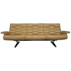 Vintage De Sede-Sofa aus Leder DS-P von Robert Haussmann, Schweiz, 1970er Jahre