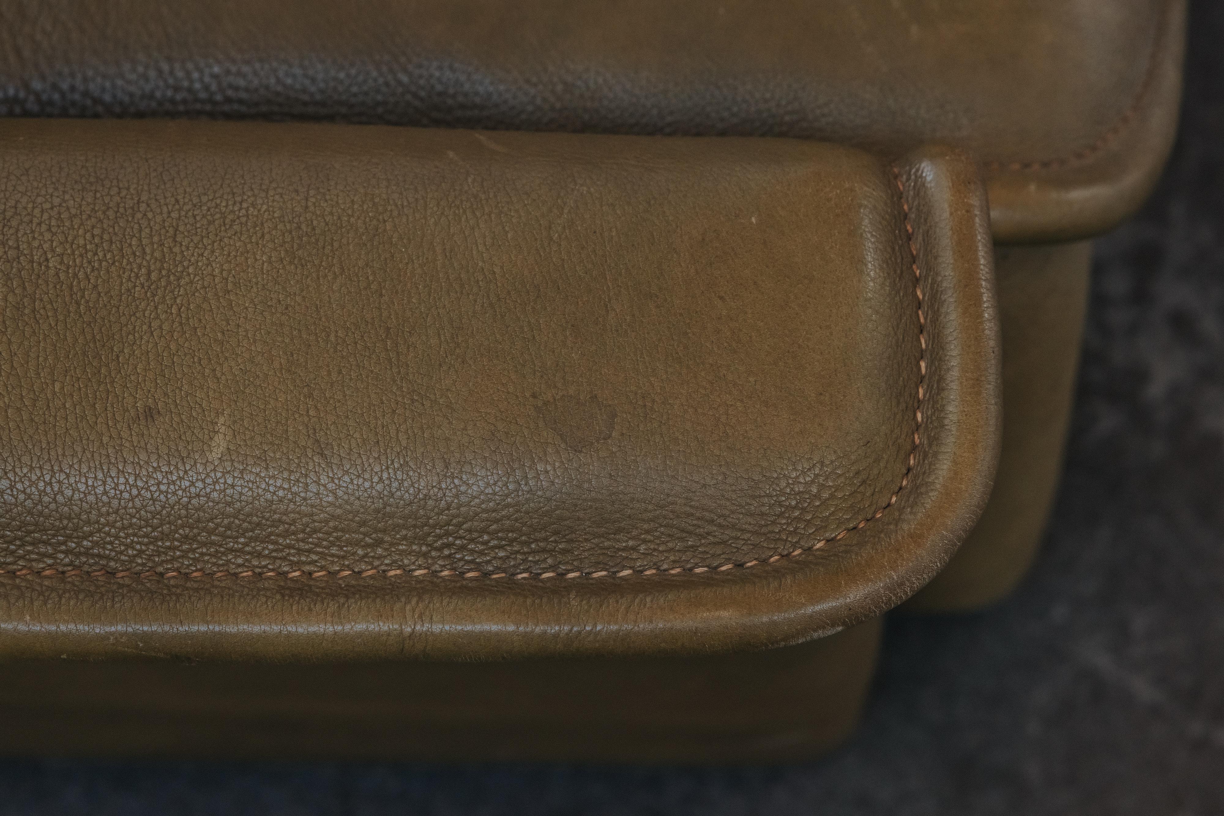 Vintage-Loungesessel aus Leder von De Sede aus der Schweiz, um 1970 2