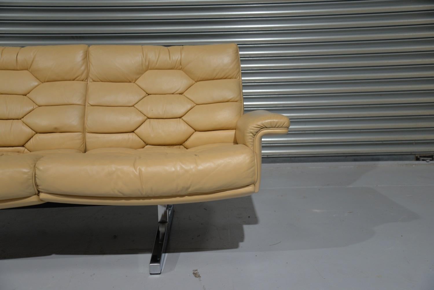 Vintage De Sede Leather DS-P Sofa by Robert Haussmann, Switzerland, 1970s For Sale 6