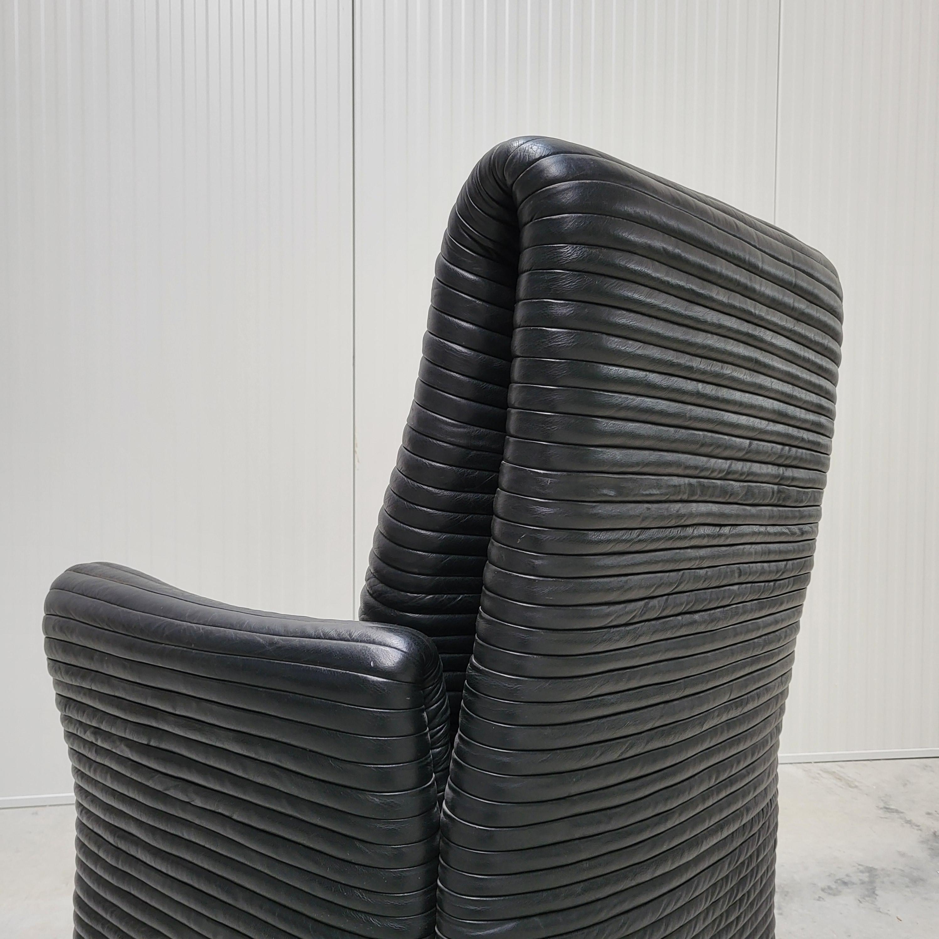 Leather Vintage De Sede Lounge Chair by Ernst Lüthy 1970s For Sale