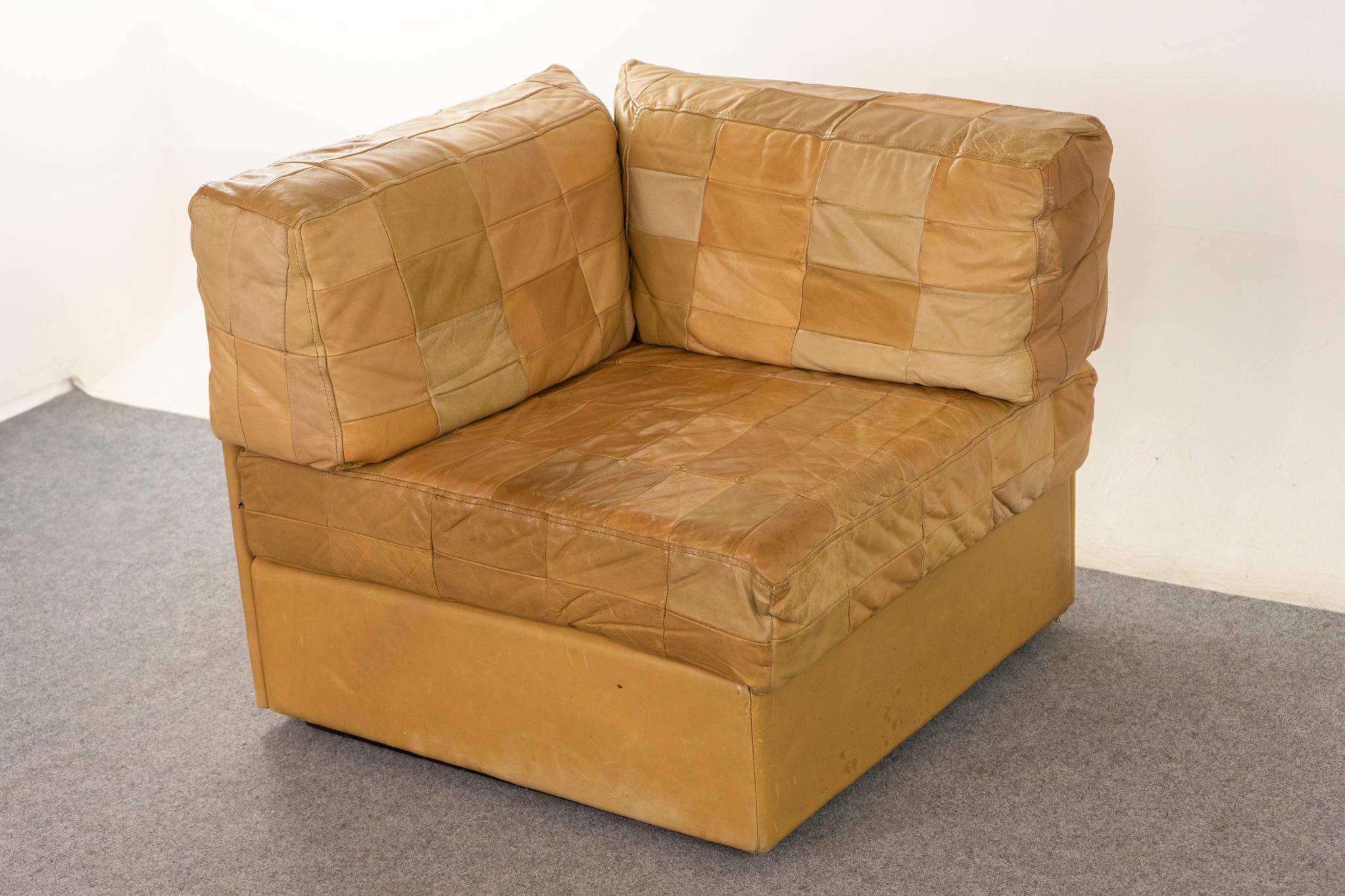 Vintage De Sede Patchwork Leather Sectional Sofa For Sale 4