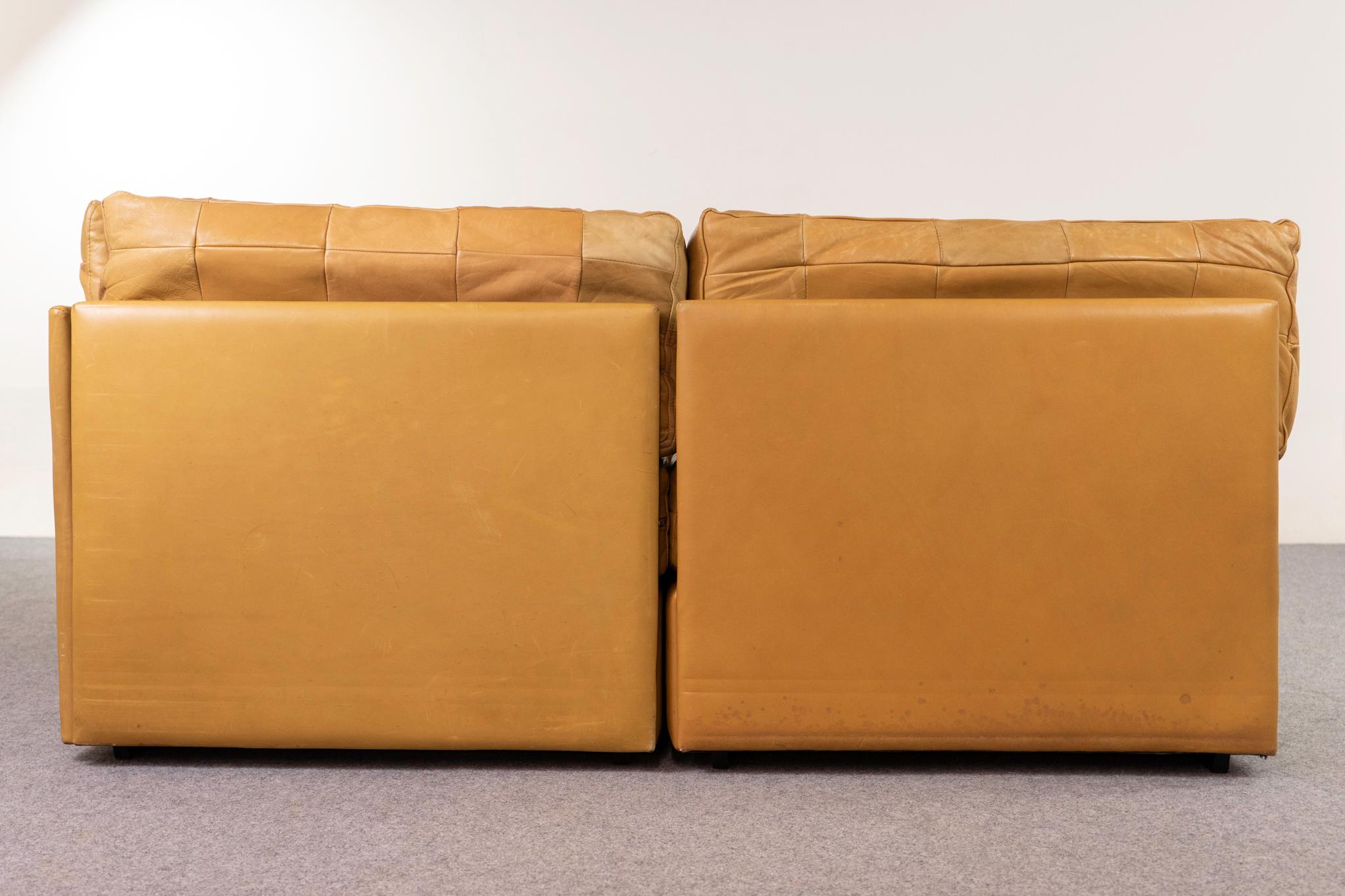 Vintage De Sede Patchwork Leather Sectional Sofa For Sale 1