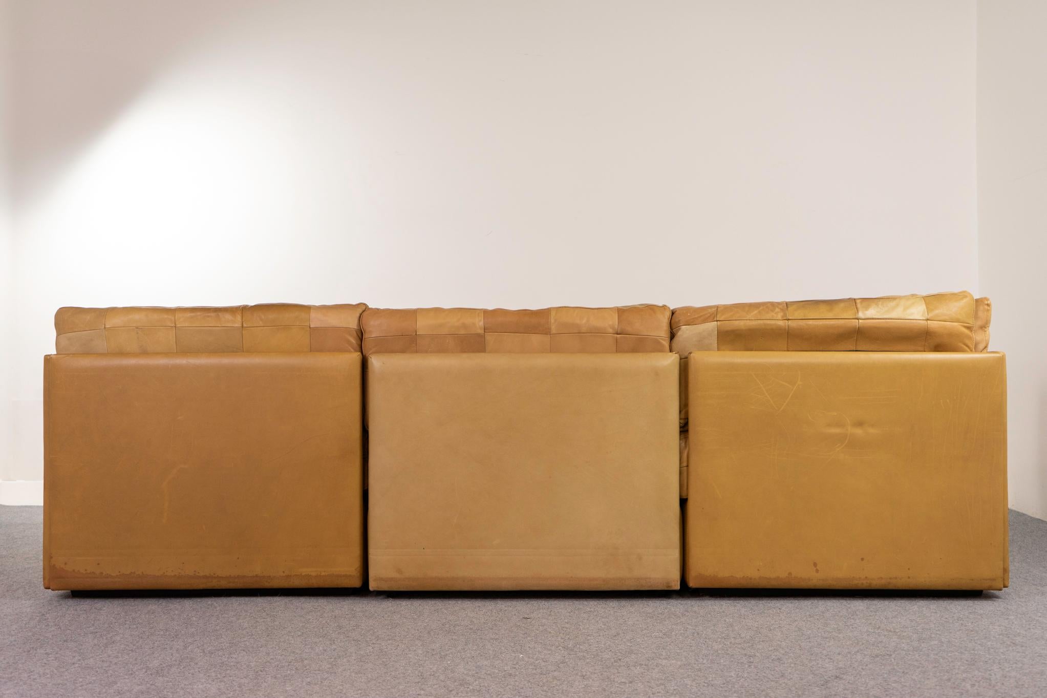 Vintage De Sede Patchwork Leather Sectional Sofa For Sale 2