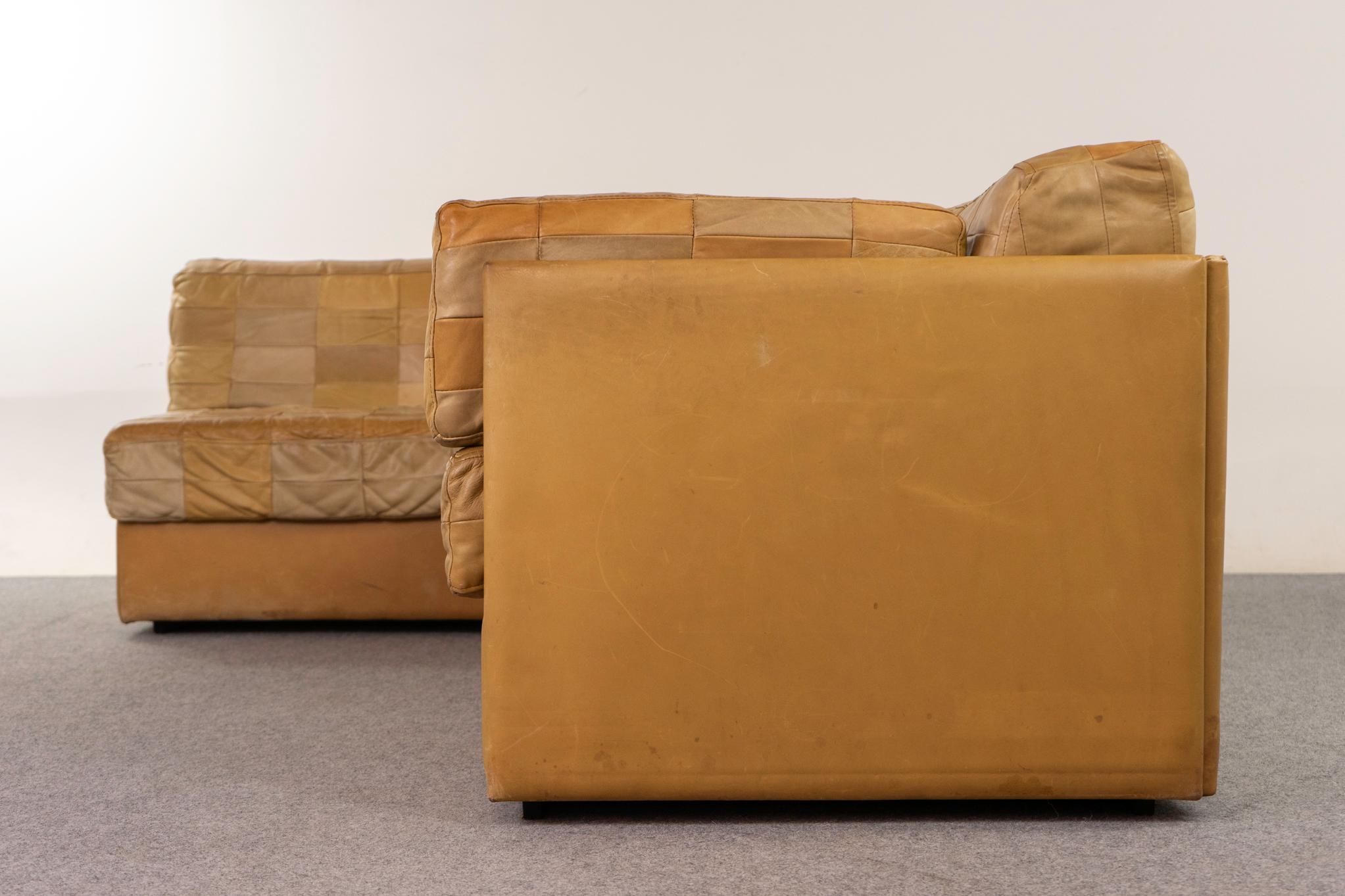 Vintage De Sede Patchwork Leather Sectional Sofa For Sale 3