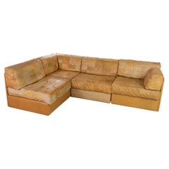 Vintage De Sede Patchwork Leather Sectional Sofa