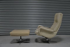 Fauteuil pivotant vintage De Sede S 231 James Bond avec pouf, Suisse, années 1960